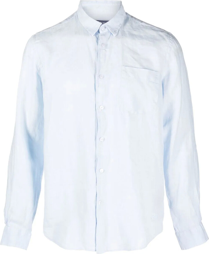 Vilebrequin Caroubis long-sleeved linen shirt