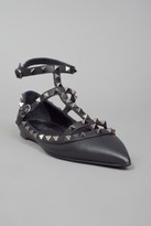 Thumbnail for your product : Valentino Studded T-Strap Flat