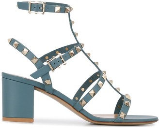 valentino rockstud sandals blue
