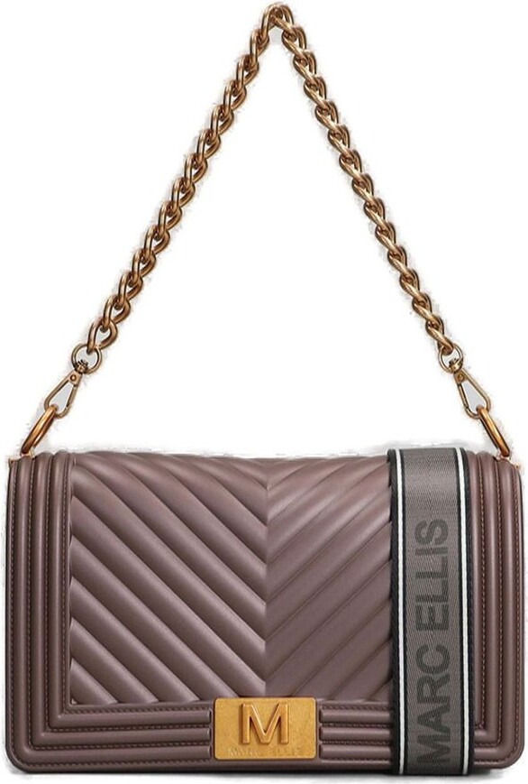 Marc Ellis Logo Plaque Chain Shoulder Bag