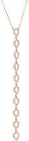 Thumbnail for your product : Ef Collection 14kt Gold Diamond Rear Drop Necklace