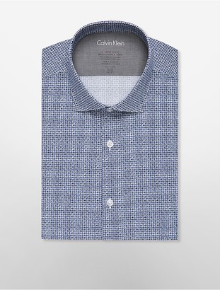 Calvin Klein X Fit Ultra Slim Fit Scribble Block Dress Shirt