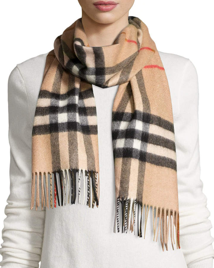 Burberry Giant-Check Cashmere Scarf - ShopStyle Accessories