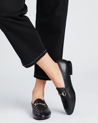 Atmos & Here Women's Black Brogues & Loafers - Alexandra Leather Flats