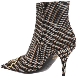 houndstooth ankle boots