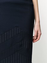 Thumbnail for your product : Christian Dior Pre-Owned 2000s Pinstripe Panel Dress