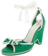 Thumbnail for your product : Marc by Marc Jacobs Canvas Bow Wedges