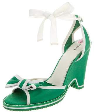 Marc by Marc Jacobs Canvas Bow Wedges