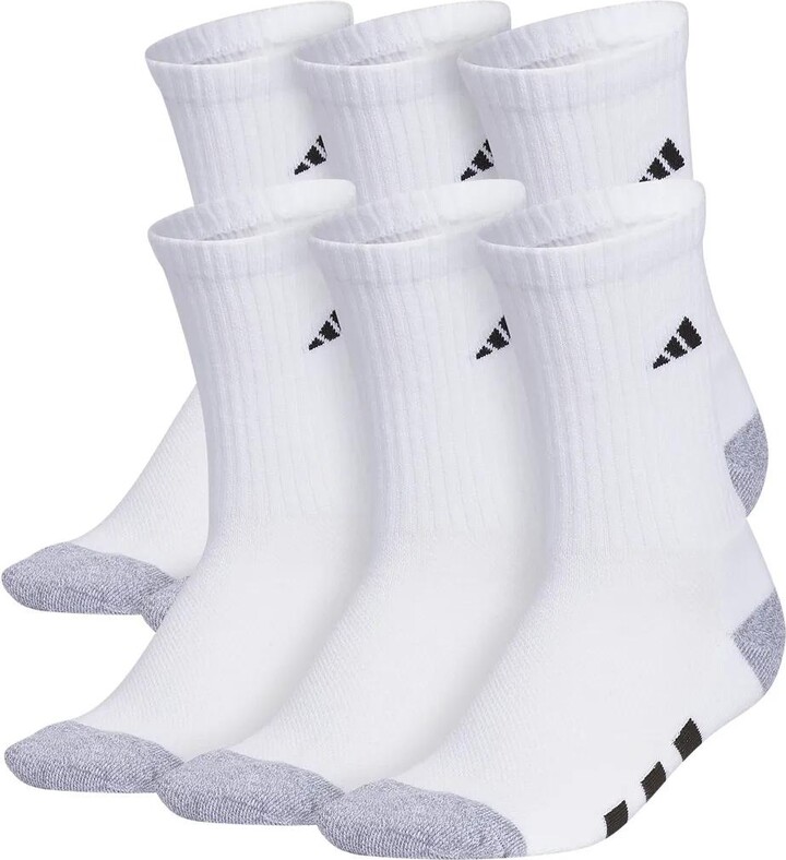 adidas Athletic Cushioned Kids' Crew Socks 6 Pack