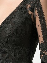 Thumbnail for your product : Marchesa Notte Long Floral Lace Gown