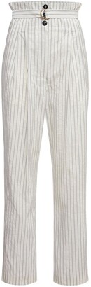 Philosophy di Lorenzo Serafini High Waist Striped Taffeta Pants