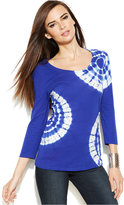 Thumbnail for your product : INC International Concepts Embellished Tie-Dye Top