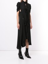 Thumbnail for your product : Ann Demeulemeester Ruffled Neck Asymmetric Dress
