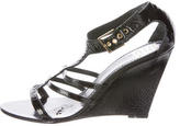 Thumbnail for your product : Givenchy Patent Leather Wedge Sandals
