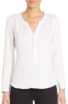 Thumbnail for your product : Milly Tessa Stretch Silk Blouse