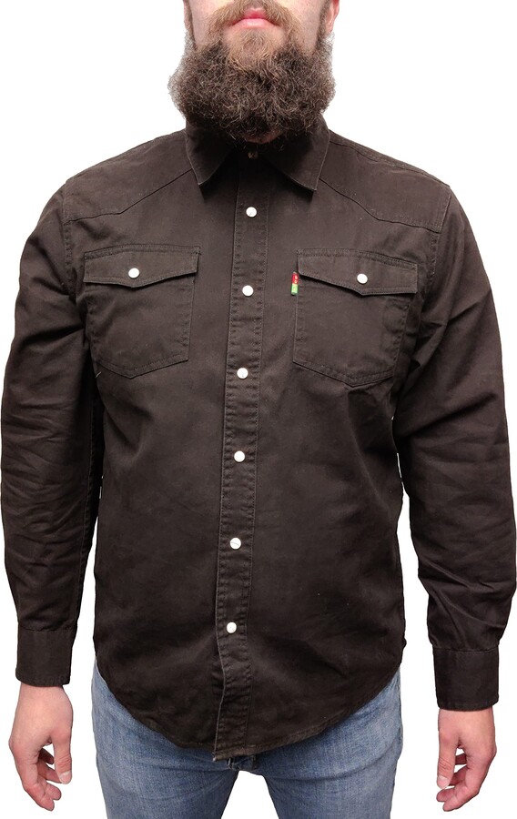 Duke London Mens Black Denim Shirt (3XL) ShopStyle