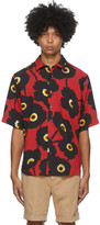 Thumbnail for your product : Ami Alexandre Mattiussi Black and Red Printed Summer Fit Short Sleeve Shirt