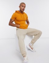 Thumbnail for your product : ASOS DESIGN muscle short sleeve hoodie in yellow