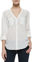Thumbnail for your product : Joie Maurie Crepe-Cotton V-Neck Shirt