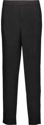 Joie Sequin-Embellished Silk-Satin Tapered Pants