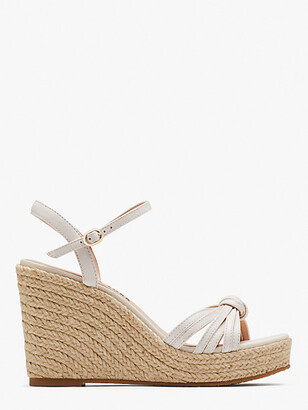kate spade white wedges