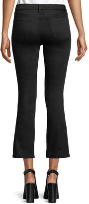 J Brand Selena Mid-Rise Crop Boot Jeans w/ Cutout Detail