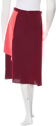 Tanya Taylor Silk Color-Block Skirt w/ Tags