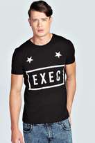 Thumbnail for your product : boohoo Exec Slogan Gloss Printed T Shirt