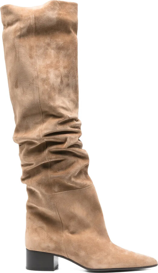 KHAITE 40mm Andee over-the-knee suede boots