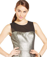 Thumbnail for your product : Vince Camuto Illusion Metallic Pleated Dress