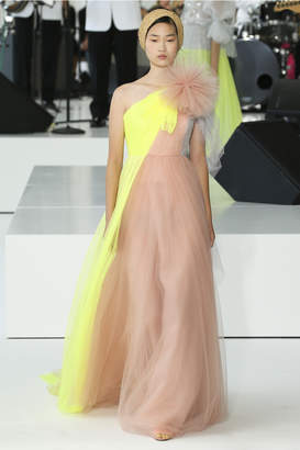 DELPOZO Long Tulle Gown