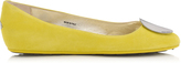 Thumbnail for your product : Jimmy Choo Wray Acid Yellow Suede Ballet Flats