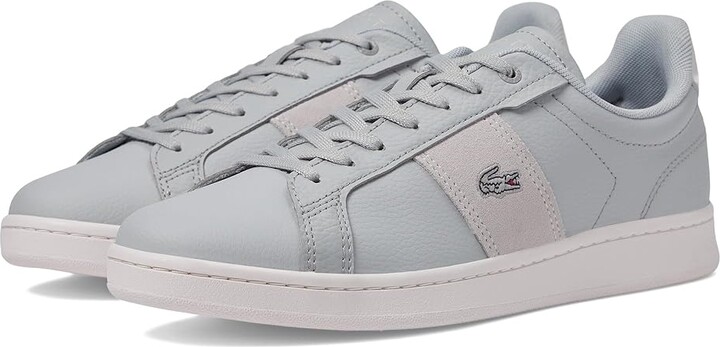 Lacoste Women's Carnaby Evo Sneaker Silver/Off White 