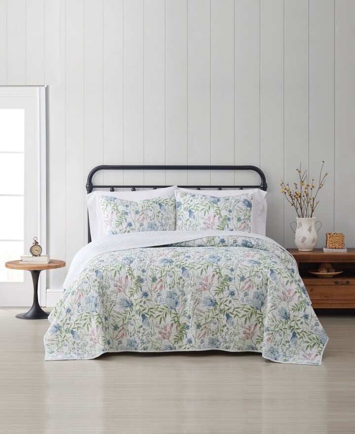 Cottage Classics Field Floral 3-Pc. Quilt Set, King
