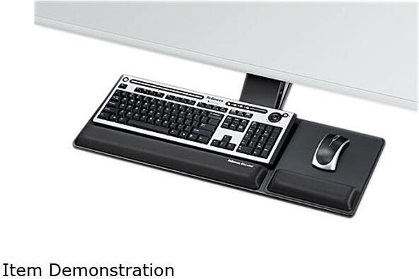 Fellowes 8017801 Designer Suites Compact Keyboard Tray, 19 x 9-1/2, Black