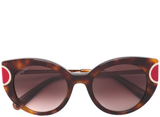 Salvatore Ferragamo Eyewear tortoiseshell cat eye sunglasses