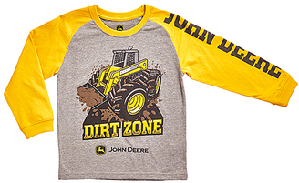 John Deere Gray & Construction Yellow 'Dirt Zone' Long-Sleeve Tee - Boys