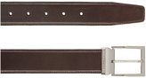 Thumbnail for your product : Moreschi York Dark Brown Calf Leather Belt