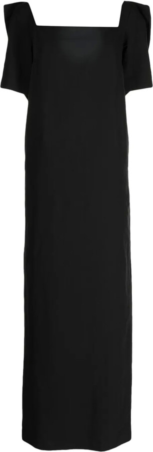 pushBUTTON Bow-Detailing Square-Neck Dress