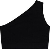 One-Shoulder Cropped Ribbed Top 