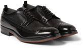 Thumbnail for your product : Alexander McQueen Contrast-Panel Leather Derby Brogues