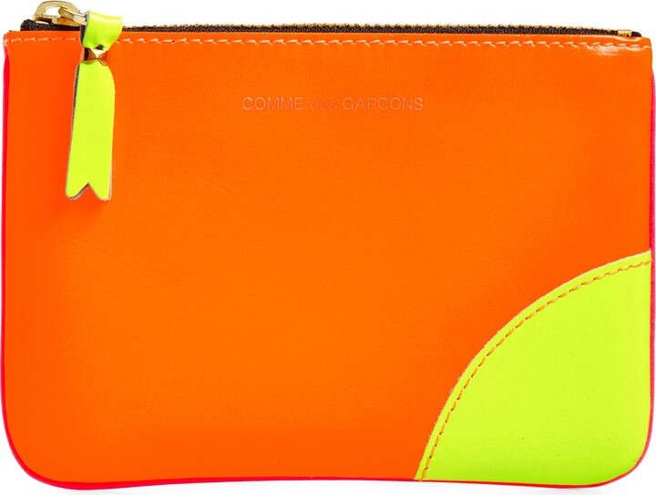 Comme des Garcons Super Fluo Leather Line Zip Pouch