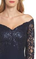 Thumbnail for your product : Tadashi Shoji Sequin Off the Shoulder Gown