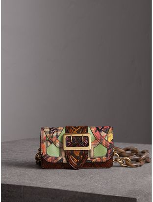 Burberry The Small Buckle Bag in Snakeskin and Floral Print