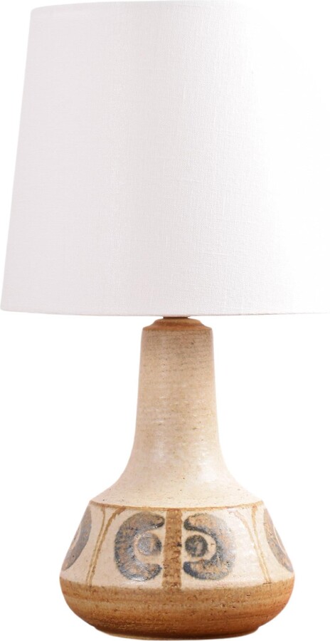 Noomi Backhausen Danish Søholm Table Lamp Earthy Colors, Mid-century Modern Handmade Ceramic 1970