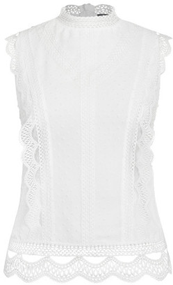 City Chic Lace Folly Top - ivory