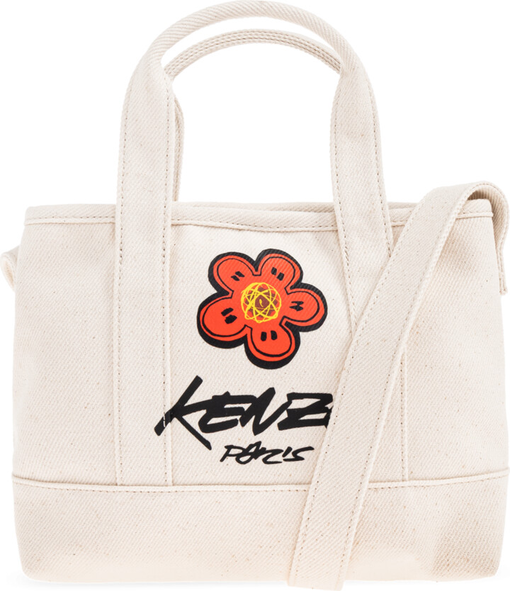 Kenzo Handbag With Print  - Cream