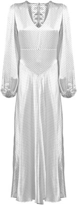 ganni white sequin dress