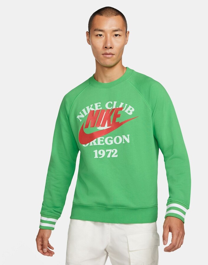 Nike Trend Pack crew neck sweat in green - ShopStyle