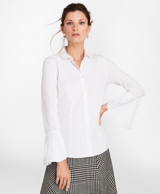 Brooks Brothers Tailored-Fit Stretch Cotton Bell-Sleeve Shirt